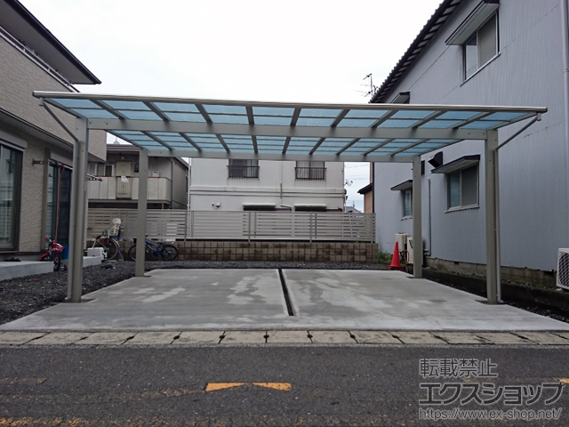 静岡県静岡市ののカーポート エフルージュ ツイン 積雪〜20cm対応 施工例