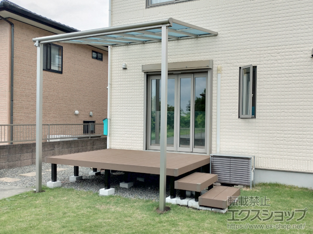 静岡県富士宮市ののテラス屋根 ヴェクターテラス F型 テラスタイプ 単体 積雪〜20cm対応 施工例