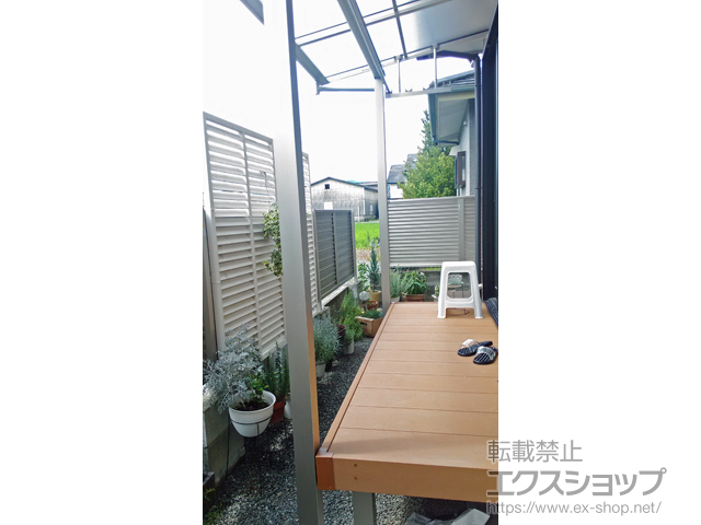 熊本県宇城市ののテラス屋根 ヴェクターテラス F型 テラスタイプ 単体 積雪〜20cm対応 施工例