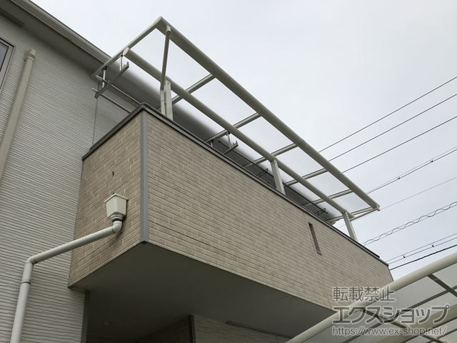 愛知県海部郡大治町ののバルコニー・ベランダ屋根 ヴェクターテラス F型 屋根タイプ 連棟 積雪〜20cm対応 施工例