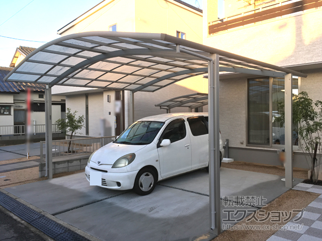 岡山県岡山市ののカーポート レイナツインポートグラン　積雪〜20cm対応 施工例