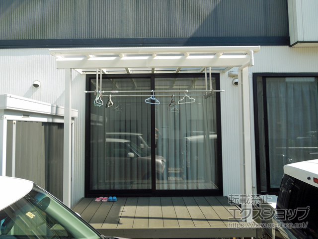 長野県千曲市ののテラス屋根 ヴェクターテラス F型 1500 テラスタイプ 単体 積雪〜50cm対応 施工例