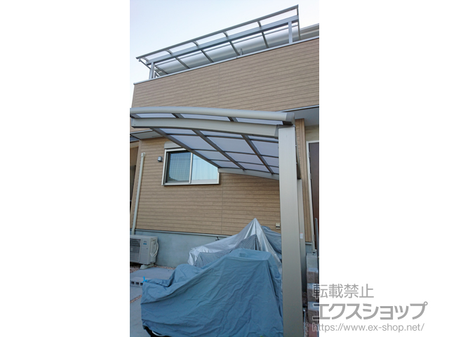 奈良県大和郡山市ののサイクルポート・駐輪場 ネスカRミニ (ラウンドスタイル) 積雪〜20cm対応 施工例