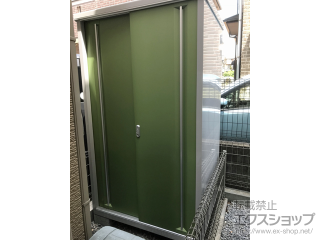 埼玉県川口市のの物置・屋外倉庫 シンプリー 一般型 1100×905×1903 MJX-119E-LG 施工例