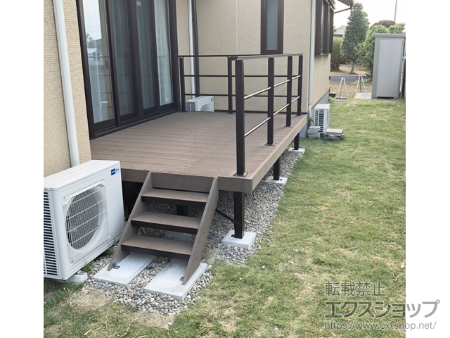 茨城県牛久市ののウッドデッキ リウッドデッキ 200 施工例