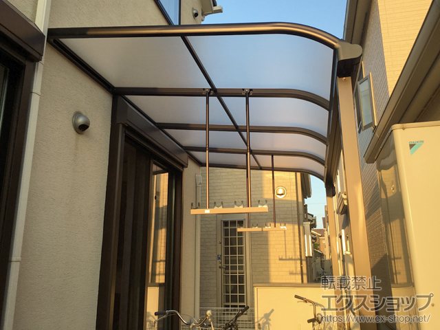 兵庫県姫路市ののテラス屋根 プレシオステラス R型 テラスタイプ 単体 積雪〜20cm対応 施工例