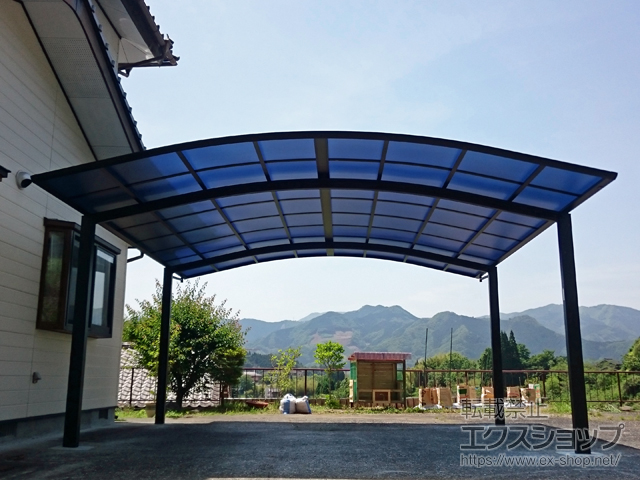 宮崎県西臼杵郡高千穂町ののカーポート レイナツインポートグラン　積雪〜20cm対応 施工例