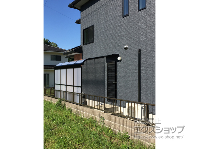 兵庫県朝来市ののテラス屋根 スピーネ R型 1500 テラスタイプ 単体 積雪〜50cm対応 施工例