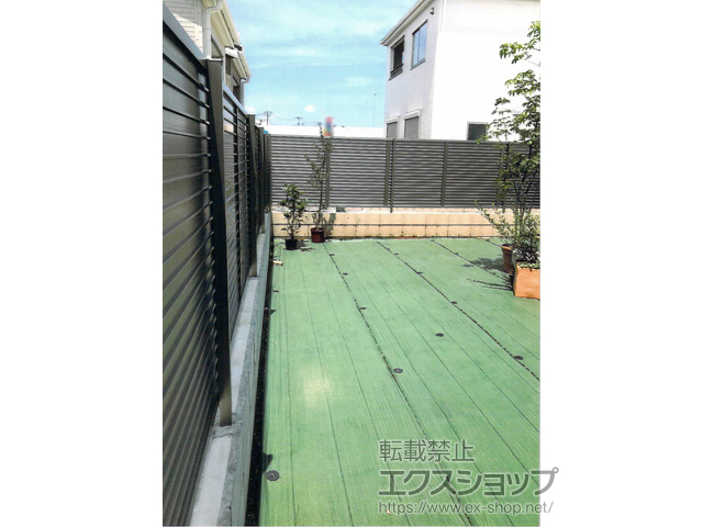 埼玉県北足立郡伊奈町ののフェンス・柵 プレスタフェンス 5型 横目隠し フリーポールタイプ 施工例