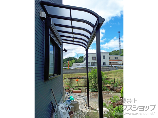 滋賀県高島市ののテラス屋根 プレシオステラス R型 1500 テラスタイプ 単体　積雪〜50cm対応 施工例