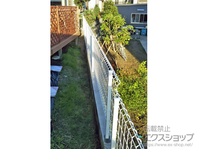 神奈川県藤沢市ののフェンス・柵 ハイグリッドフェンスUF8型 フリーポールタイプ 施工例