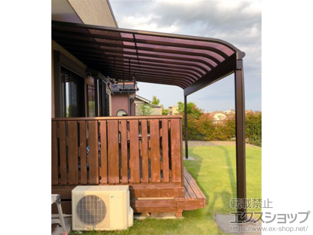 茨城県高萩市ののテラス屋根 ヴェクターテラス R型 テラスタイプ 単体 積雪〜20cm対応 施工例