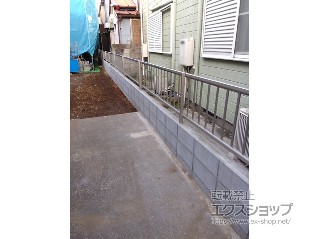 東京都練馬区ののフェンス・柵 ミエッタフェンス 防犯たて格子タイプ 自由柱施工 施工例
