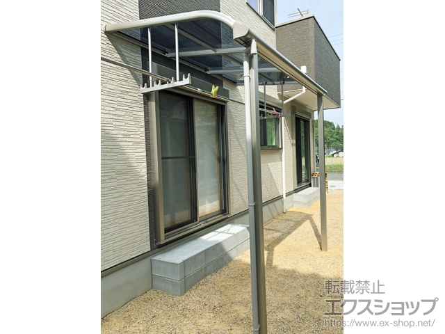滋賀県大津市ののテラス屋根 プレシオステラス R型 テラスタイプ 単体 積雪〜20cm対応 施工例