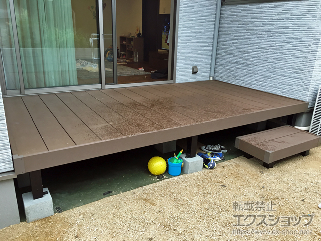 岡山県岡山市ののウッドデッキ リウッドデッキ 200 施工例