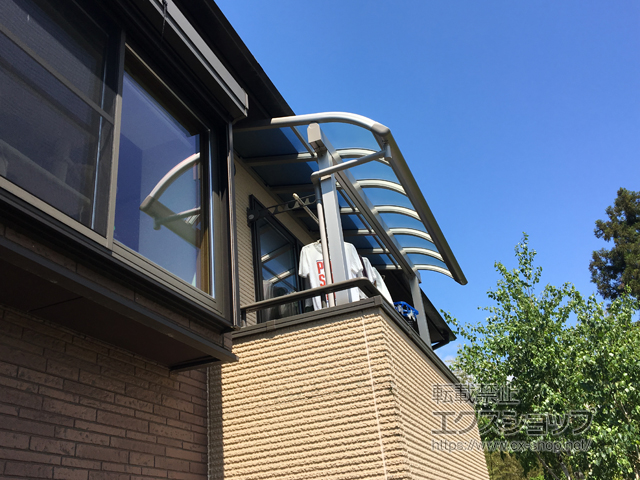 新潟県新発田市ののバルコニー・ベランダ屋根 ヴェクターテラス R型 1500 屋根タイプ 単体 積雪〜50cm対応 施工例