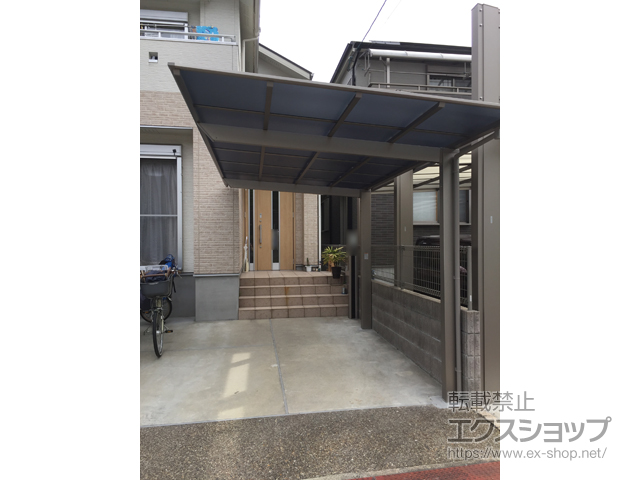 京都府宇治市ののカーポート ソリッドポート 積雪〜20cm対応 施工例
