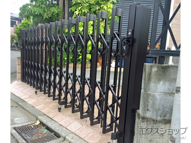 東京都清瀬市ののカーゲート アルシャインII PG型R(ペットガード) Aタイプ ノンレール 片開き 施工例