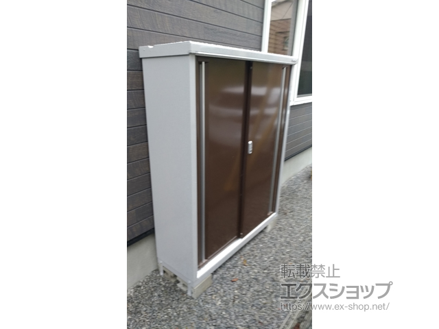 栃木県宇都宮市のの物置・屋外倉庫 シンプリー 一般型 1320×415×1603 MJX-134D-P-TB 施工例