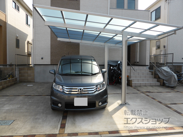 千葉県八千代市ののカーポート エフルージュ プラス　積雪〜20cm対応 施工例