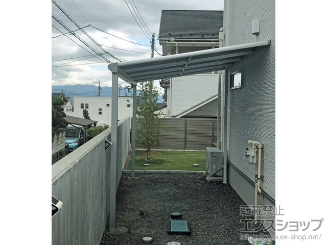 山梨県甲府市ののテラス屋根 ヴェクターテラス F型 テラスタイプ 単体 積雪〜20cm対応 施工例