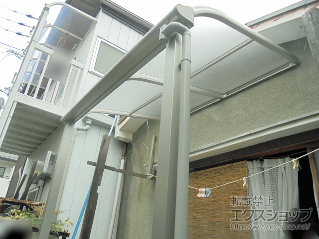 京都府京都市ののテラス屋根 プレシオステラス R型 テラスタイプ 単体 積雪〜20cm対応 施工例