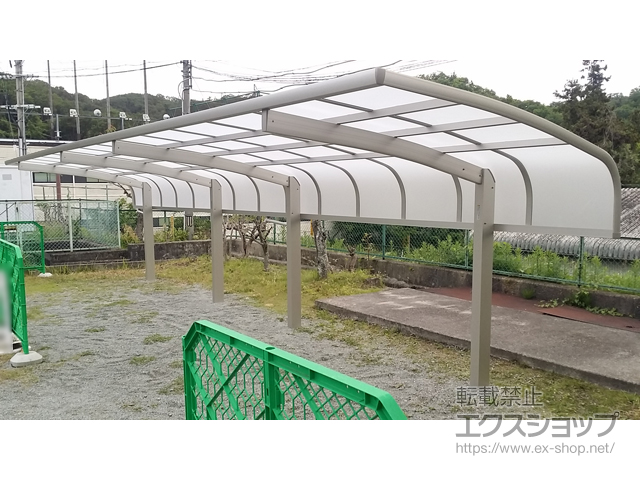 大阪府四條畷市ののカーポート プレシオスポート アルファ 縦連棟 積雪〜20cm対応 施工例