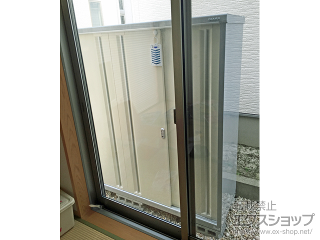 福岡県福岡市のの物置・屋外倉庫 シンプリー 一般型 2160×615×1903（MJX-216E-P） MJX-216E-P-FW 施工例