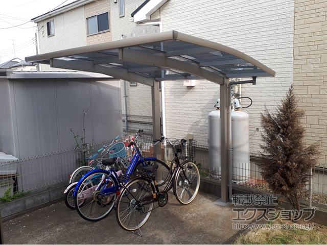 埼玉県川越市ののサイクルポート・駐輪場 プレシオスポート ミニ 積雪〜20cm対応 施工例