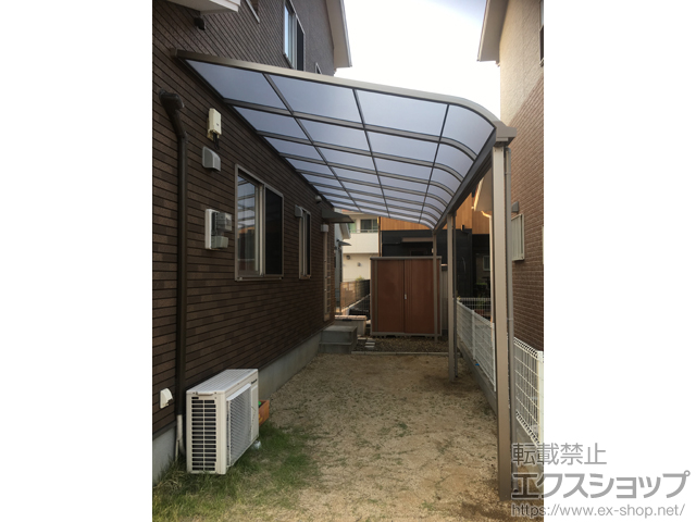 大分県大分市ののテラス屋根 スピーネ R型 テラスタイプ 連棟 積雪〜20cm対応 施工例