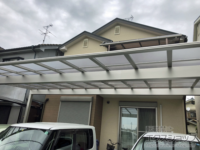 奈良県奈良市ののカーポート エフルージュ トリプル 積雪〜20cm対応 施工例