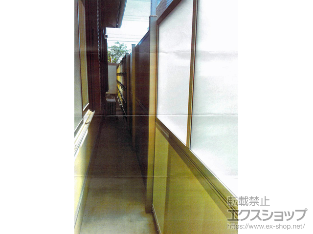 千葉県旭市ののフェンス・柵 防音フェンス すやや R1型+R2型 遮音パネル+採光パネル 3段自在柱 施工例