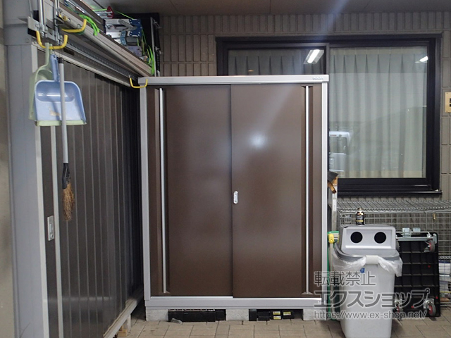 東京都大田区のの物置・屋外倉庫 シンプリー 一般型 1520×905×1903 MJX-159E-P-TB 施工例
