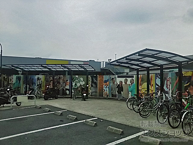 滋賀県草津市ののサイクルポート・駐輪場 レイナポートグランミニ 縦連棟積雪〜20cm対応 施工例