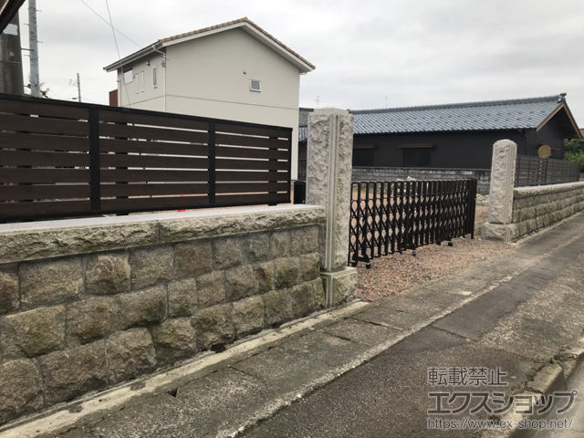 新潟県阿賀野市ののカーゲート レイオス1型 ノンレール 片開き（54S） 施工例