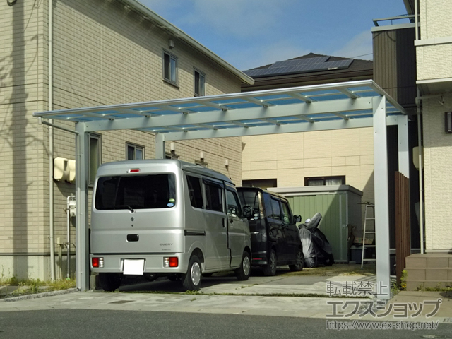 岡山県倉敷市ののカーポート エフルージュ ツイン 積雪〜20cm対応 施工例