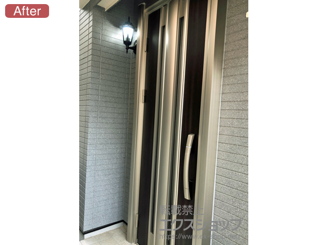 神奈川県横浜市のの玄関ドア ドアリモ玄関ドア S22 断熱D4仕様 ランマ無 片開き仕様 *スマートコントロールキー(電池式ポケットKey仕様) 施工例