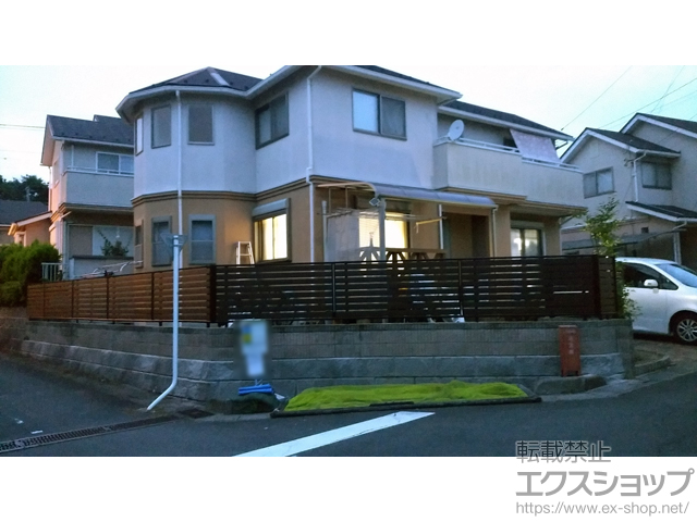 埼玉県比企郡小川町ののフェンス・柵 モクアルフェンス 横板タイプ 自由柱施工 施工例