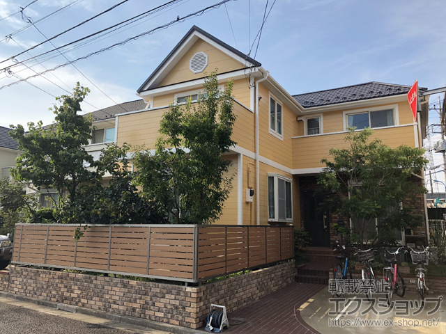 東京都杉並区ののフェンス・柵 ハイグリッドフェンスN1型 間仕切り柱タイプ 施工例