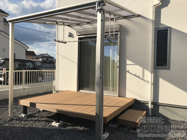 滋賀県守山市ののテラス屋根 ヴェクターテラス F型 テラスタイプ 単体 積雪〜20cm対応 施工例