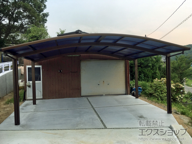 岡山県笠岡市ののカーポート レイナツインポートグラン　積雪〜20cm対応 施工例