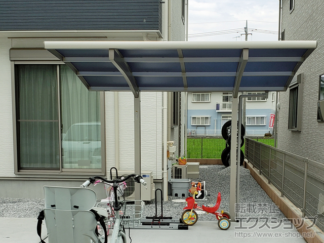 埼玉県鴻巣市ののサイクルポート・駐輪場 プレシオスポート ミニ 積雪〜20cm対応 施工例