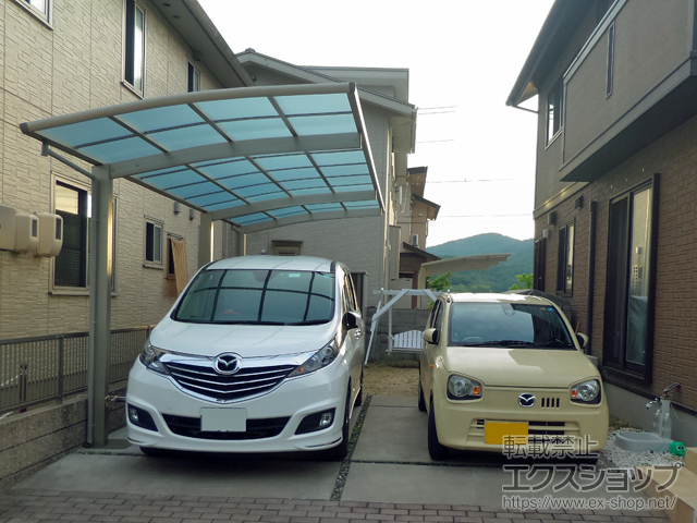 岡山県玉野市ののカーポート レイナポートグラン 延長　積雪〜20cm対応 施工例