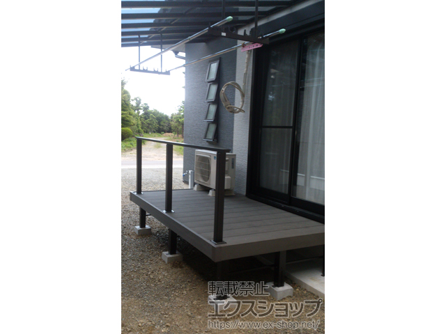 鹿児島県出水市ののウッドデッキ リウッドデッキ 200 施工例