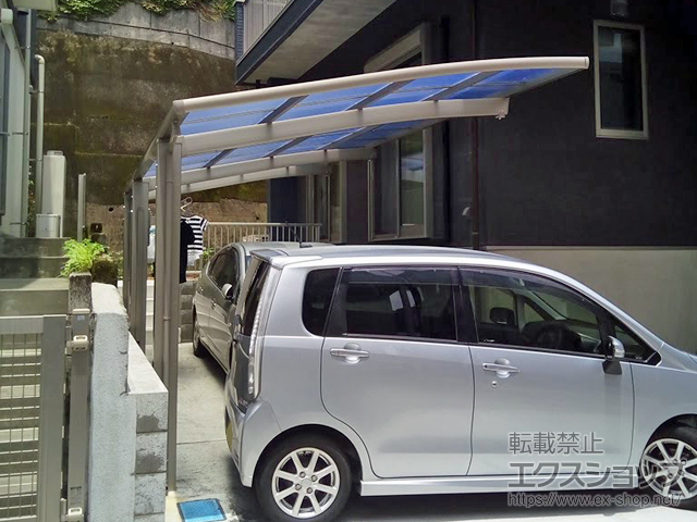 鹿児島県鹿児島市ののカーポート ネスカR (ラウンドスタイル) 延長 積雪〜20cm対応 施工例