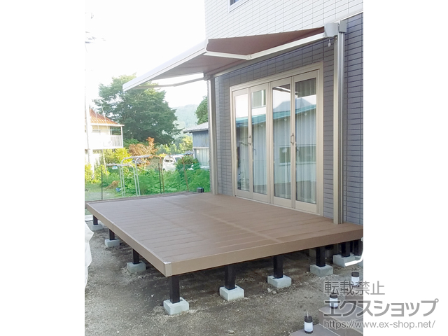 広島県庄原市のLIXIL リクシル（トステム）のオーニング・日よけ 彩風 あやかぜ S型 手動式 施工例