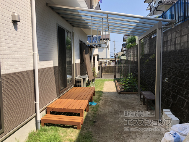 広島県広島市ののテラス屋根 ヴェクターテラス F型 テラスタイプ 単体 積雪〜20cm対応 施工例