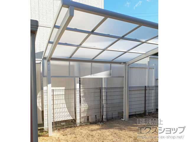 長野県松本市ののサイクルポート・駐輪場 ネスカRミニ (ラウンドスタイル) 積雪〜20cm対応 施工例