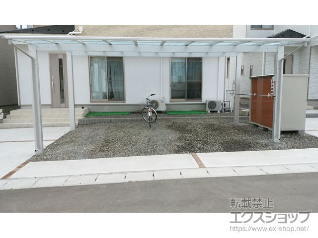 福島県郡山市ののカーポート エフルージュ ツイン 積雪〜20cm対応 施工例