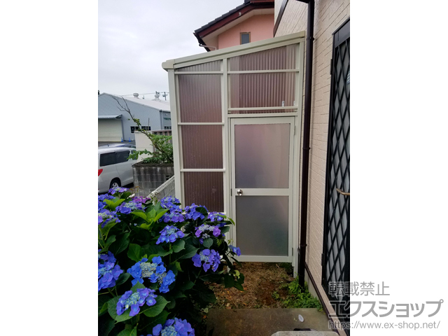 茨城県土浦市ののストックヤード スピーネストックヤードF型 波板タイプ ヤード仕様 積雪〜20cm対応 施工例